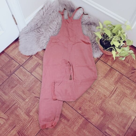 AERIE Super Rare Light Mauve Luxury Soft Denim Overalls - Picture 1 of 12